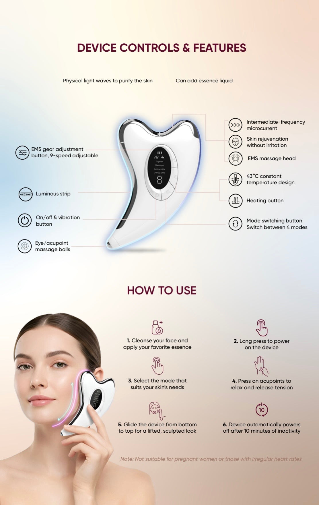 Luxury EMS/Massager Device- Lift, Tone & Sculpt-Perfect Self Care