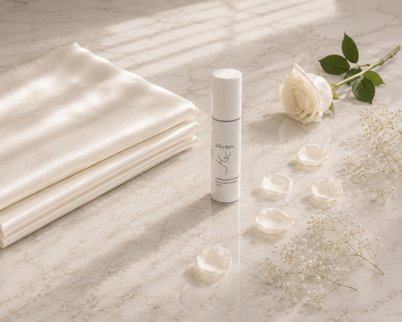 SB silk pillow case and niacinamide+arginine face mist