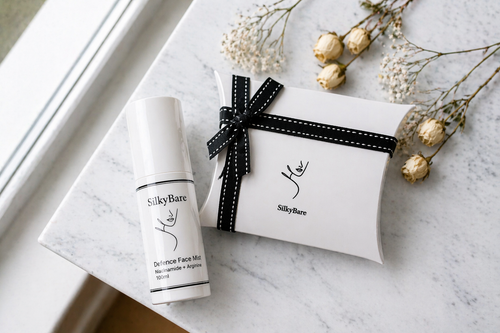 SilkyBare skincare- anti-aging_peptide mist spray with gift box