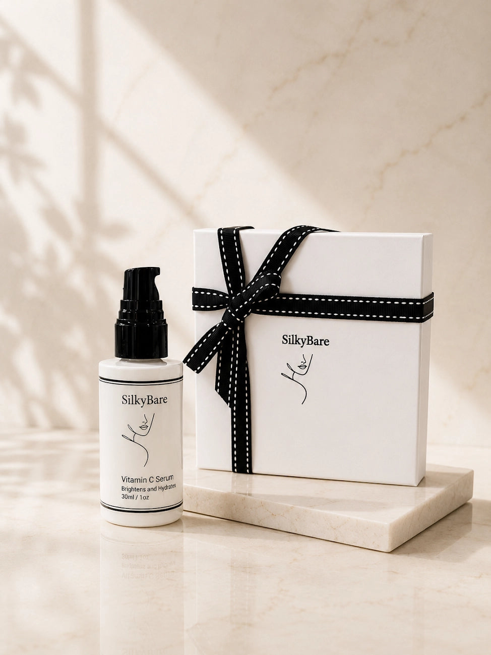 SilkyBare Vitamin C Serum-with Niacinamide, Vitamin C & Peptides