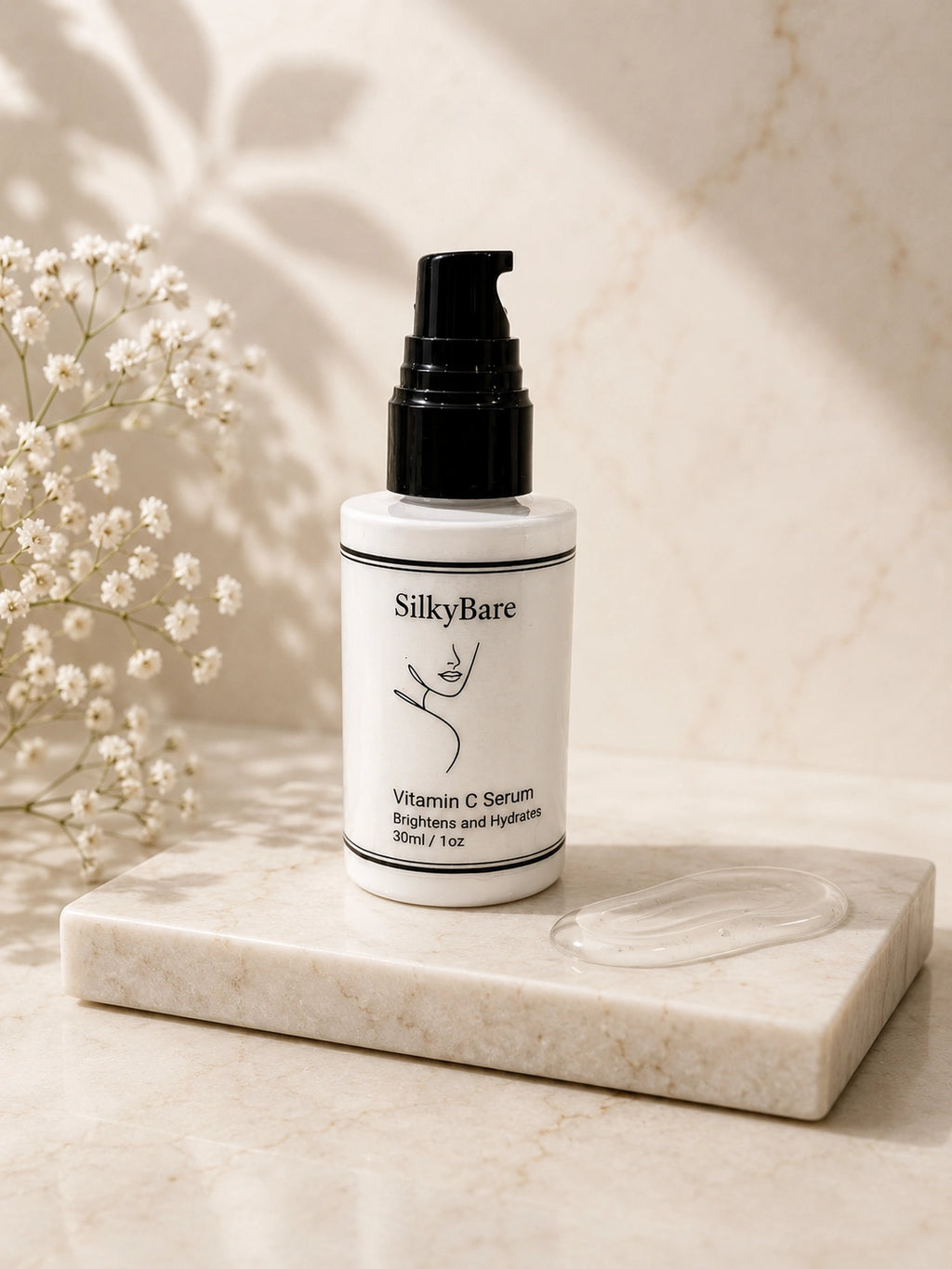 SilkyBare Vitamin C Serum-with Niacinamide, Vitamin C & Peptides